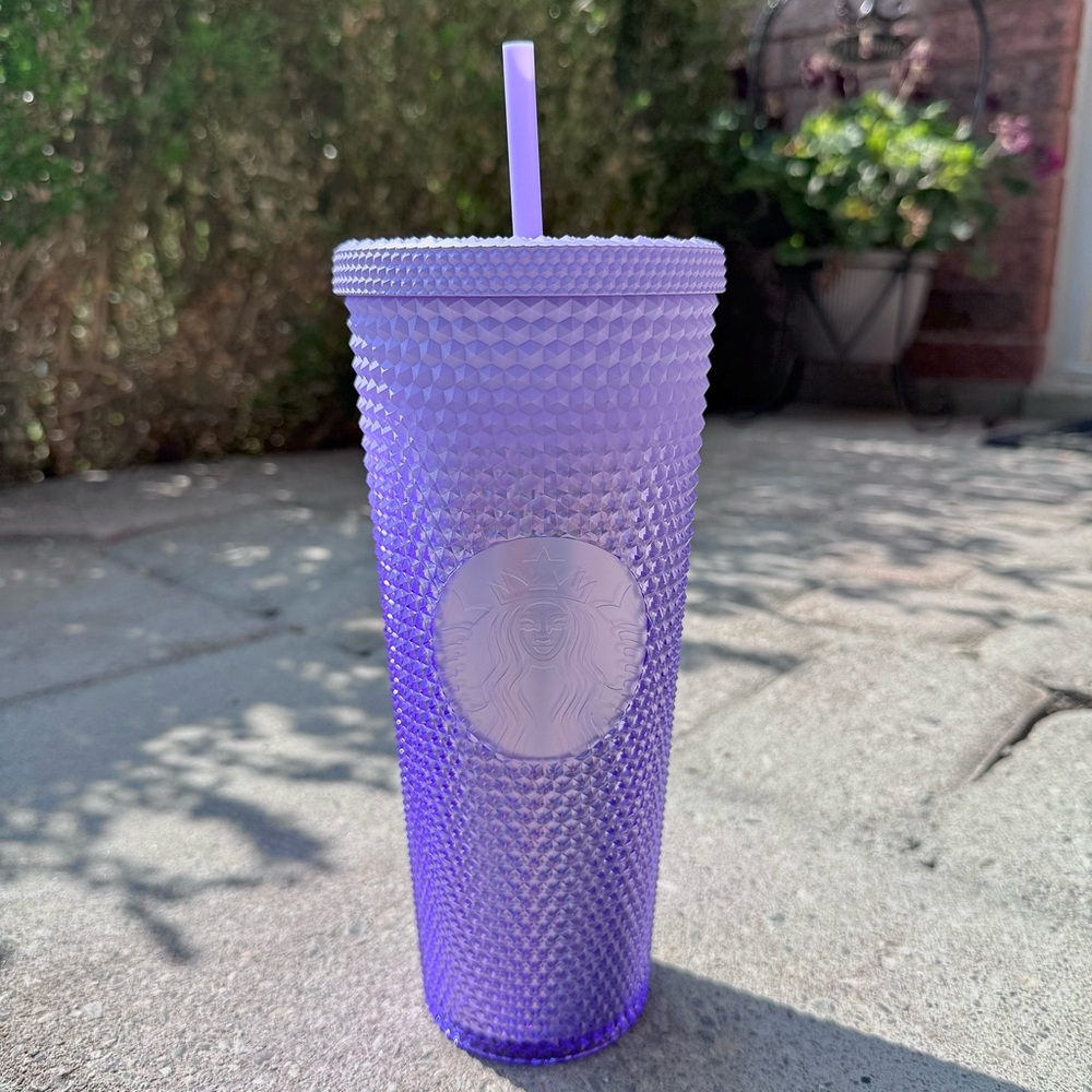 New Starbucks Purple Ombré Iridescent Studded Tumbler 24oz Venti